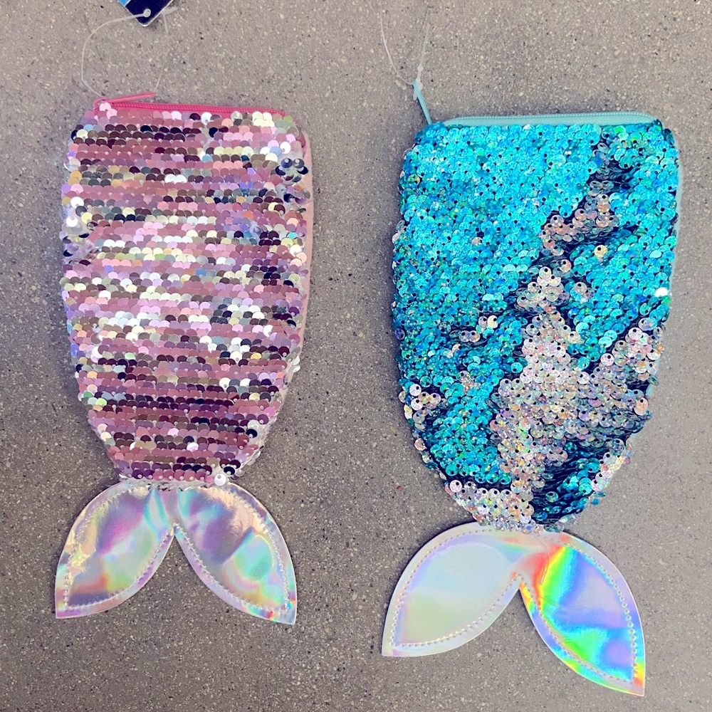 Mermaid sequence accessories zip up case
